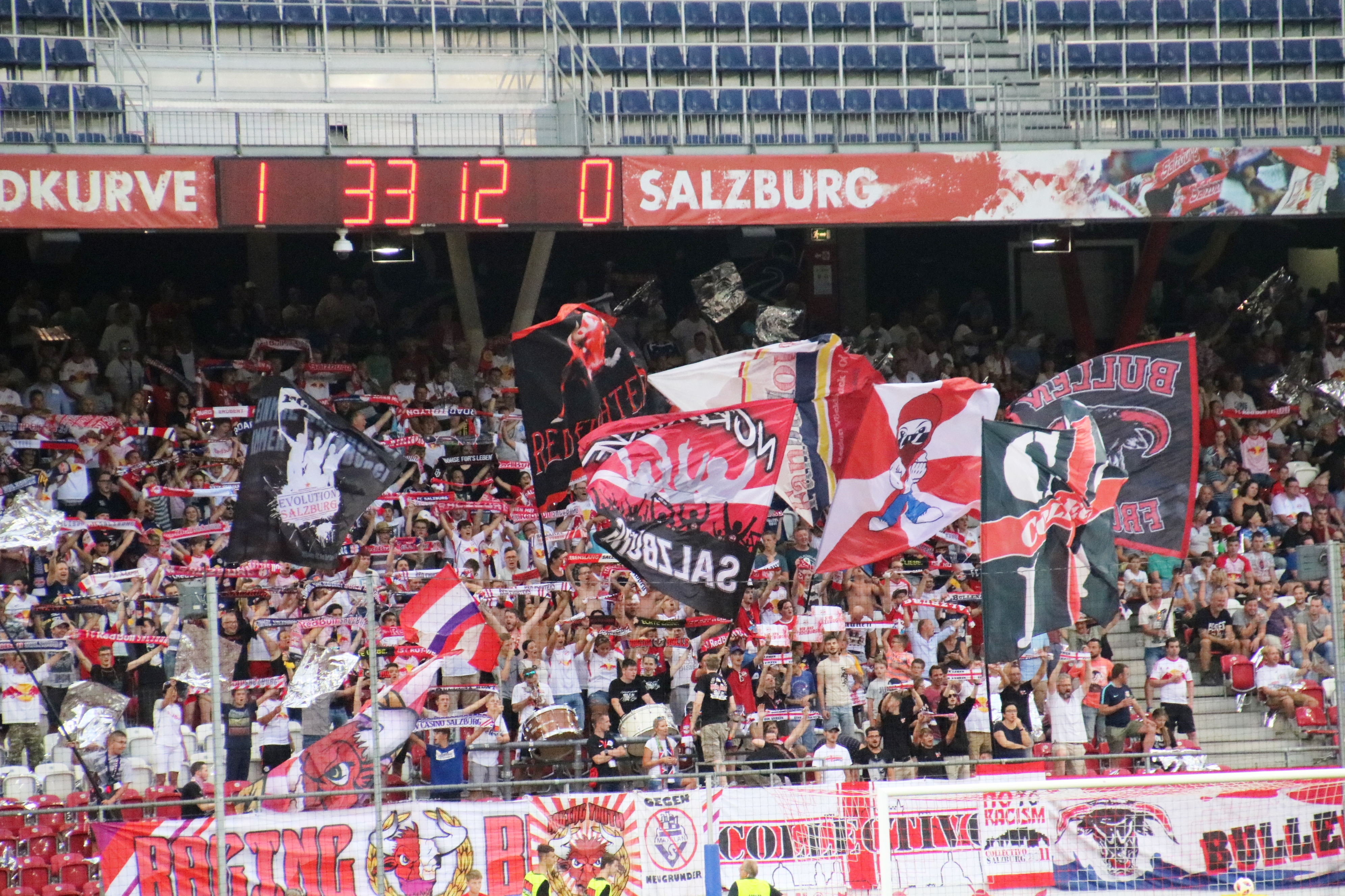 Salzburg in the Champions-League qualifier 3rd round vs Shkëndija this past Wednesday